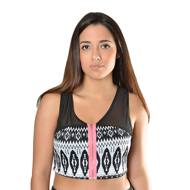 Croptop estampado geometrico